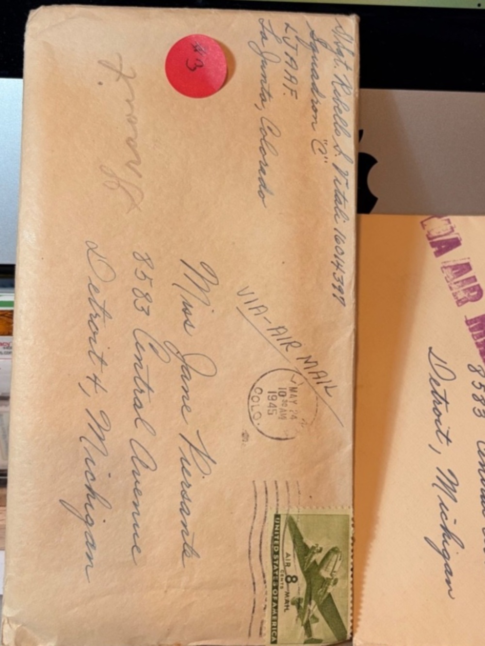 81st Bomb Sq. Air Mail Envelope 6 Cent Stamp Postmark 1942 #206604605378